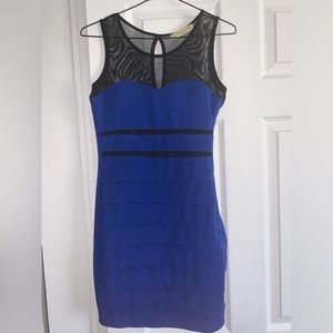 Short blue dress size S